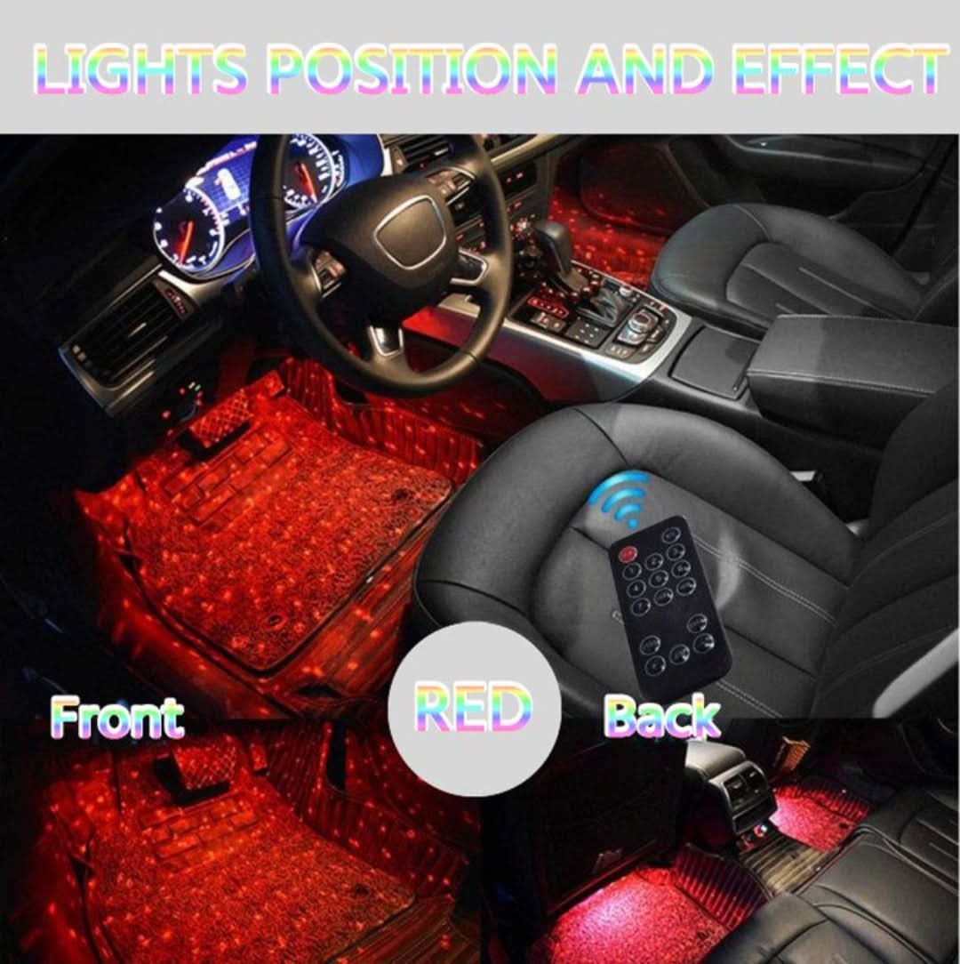 Auto Interior Ambient Lights - (Includes 4 Light Bars)