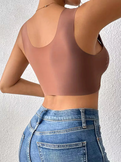 Lace Bra with V-Neck