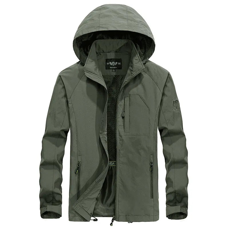 Waterproof Outdoor Men's Jacket with Detachable Hood