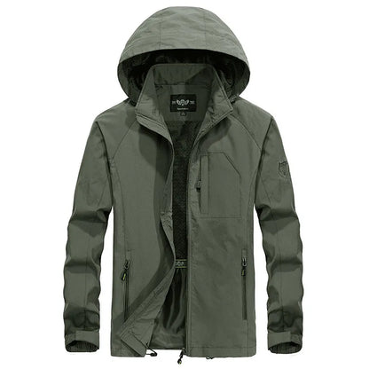 Waterproof Outdoor Men's Jacket with Detachable Hood