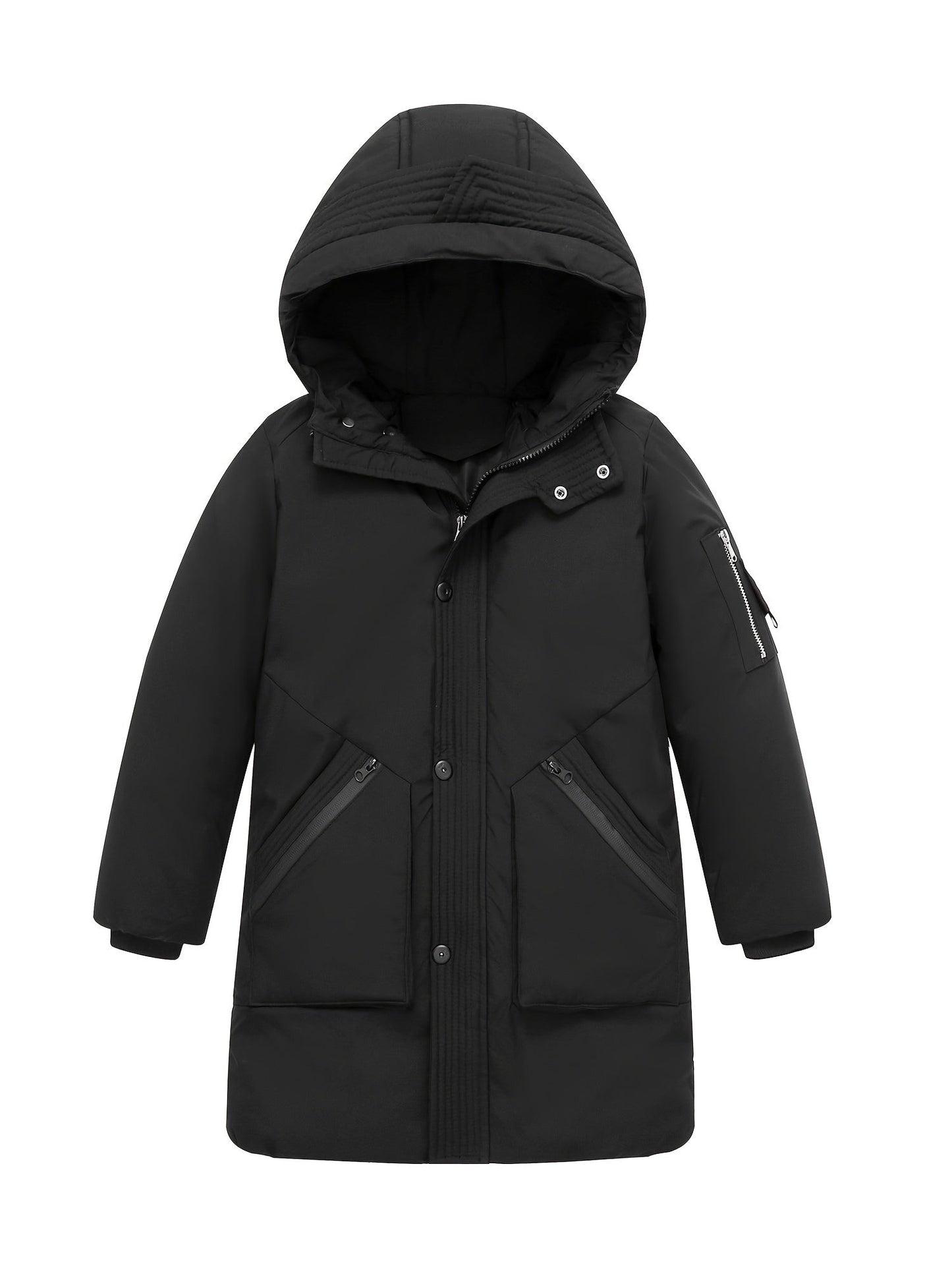 Boys' Winter Jacket with Hood and Zip - Raegan