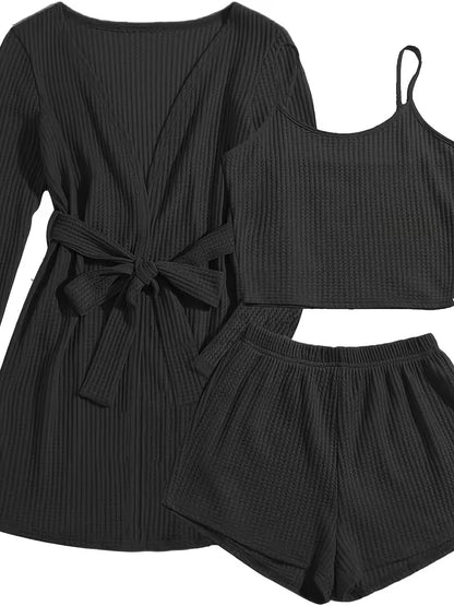 Ensemble trois pièces avec texture gaufrée