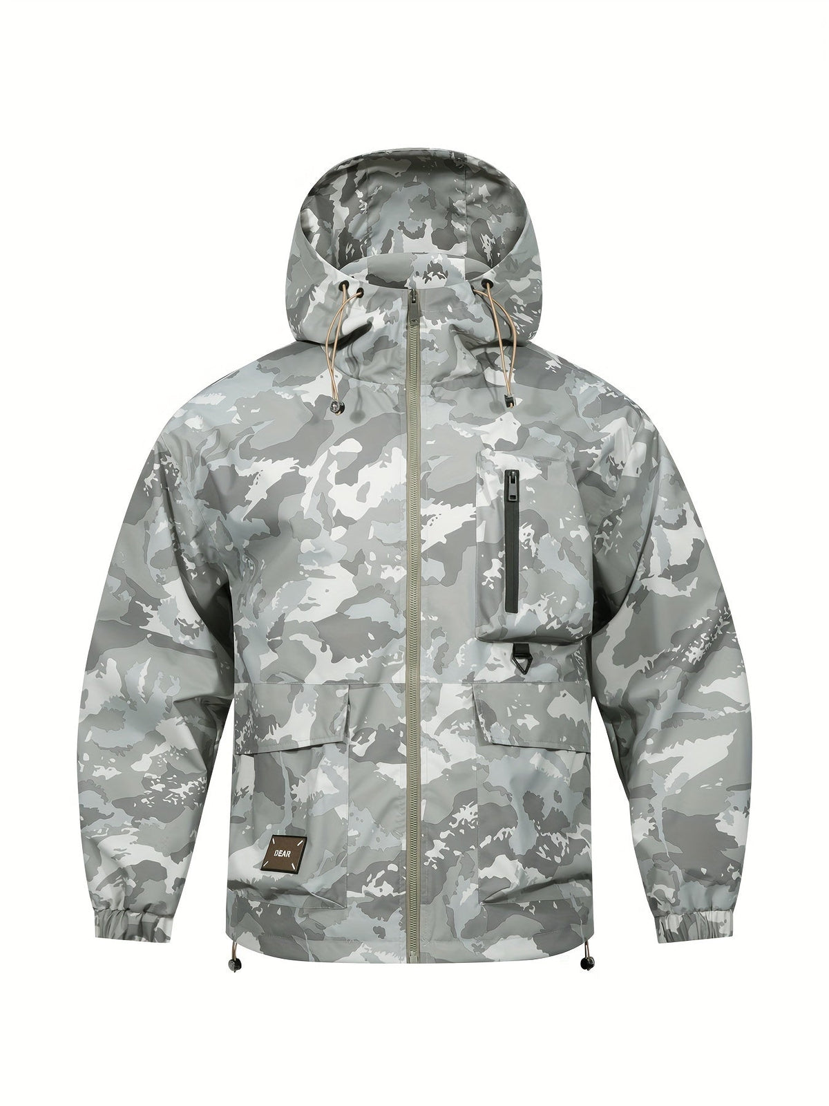 Chaqueta para hombre con estampado de camuflaje y capucha – Informal y cómoda