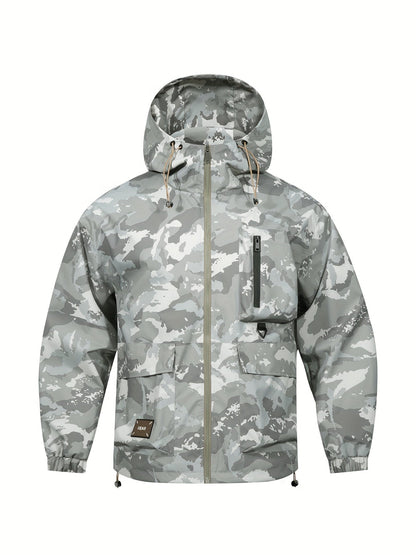 Chaqueta para hombre con estampado de camuflaje y capucha – Informal y cómoda