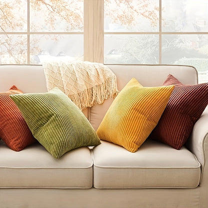 Bohemian Rib Cushion Cover with Stripe Pattern – Soft, Stylish and Decorative