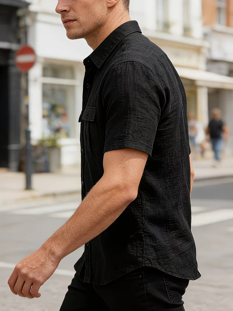 Chemise à manches courtes avec poches poitrine