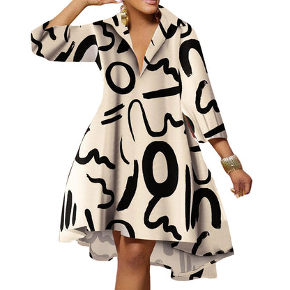 Sorelle – Loose-Fitting Summer Dress with Boho Print