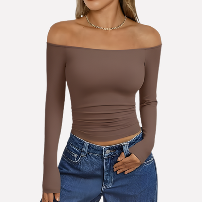Women’s Off-The-Shoulder Long Sleeve Top