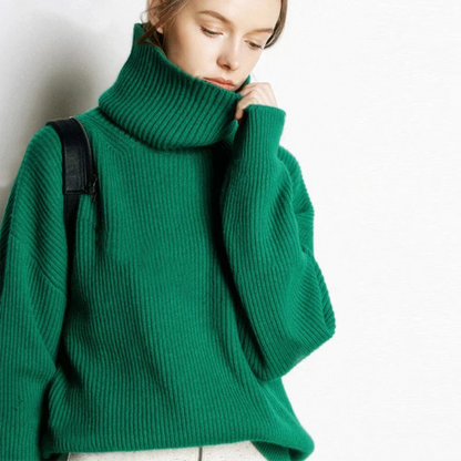 Trendy Oversized Roll Neck Jumper for Women – Perfect for Cold Days