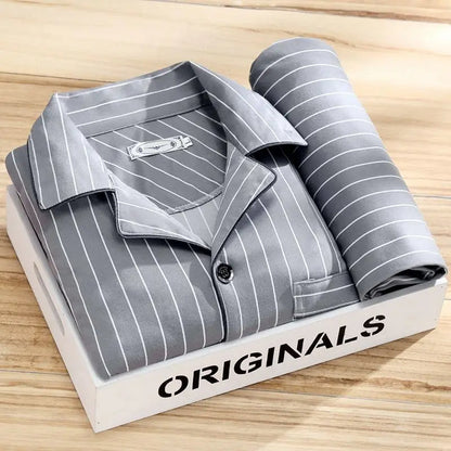 Pyjama set with shirt and button closure - Rex