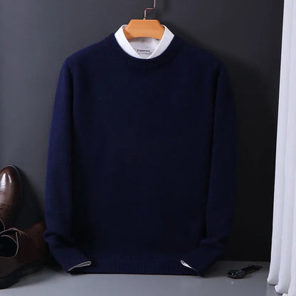 Oversized Cashmere Jumper with O-Neck for Men