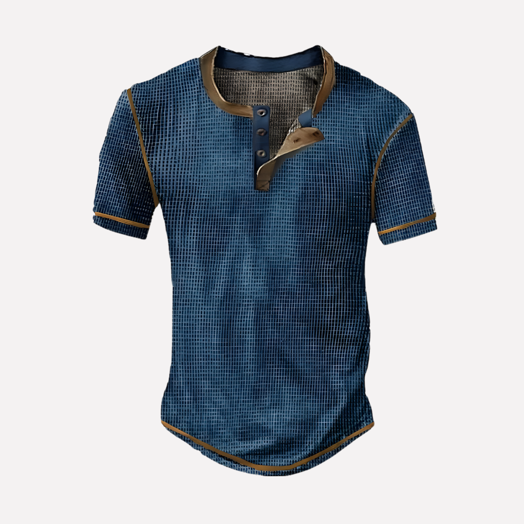 Men's Waffle Knit Casual T-shirt