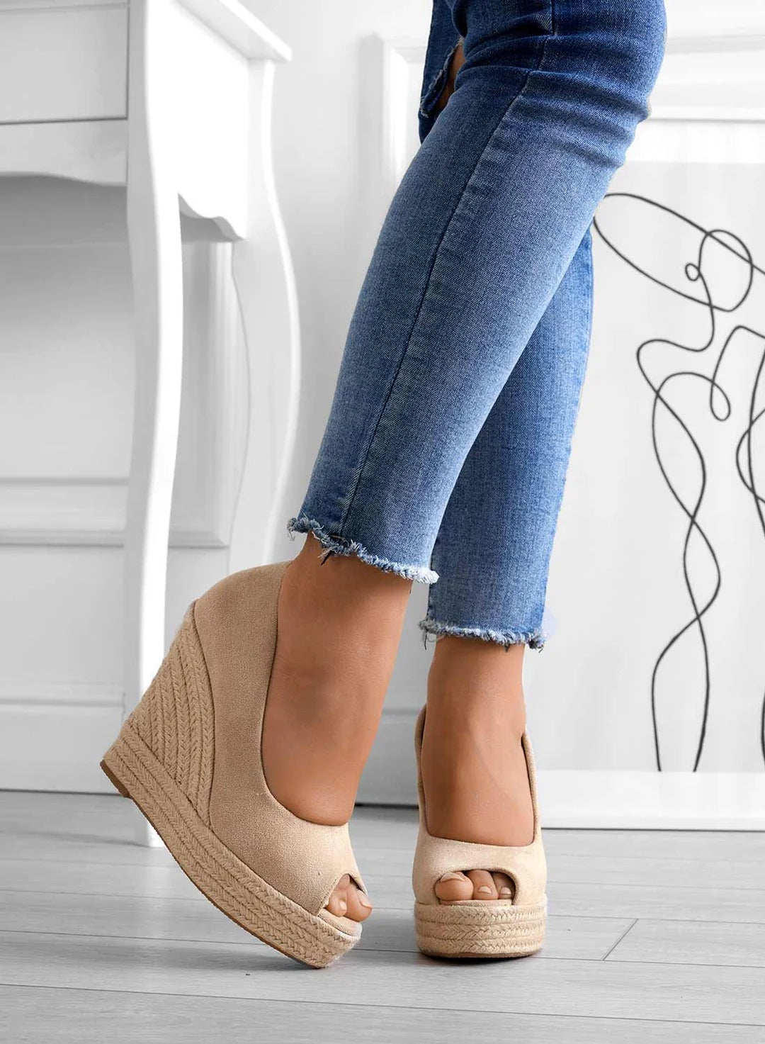 Open-toe wedge sandals for women - Madison