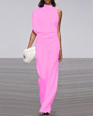 Elegant jumpsuit with standing collar - Isabel