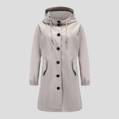 Wasserdichte Regenjacke mit Kapuze für Damen