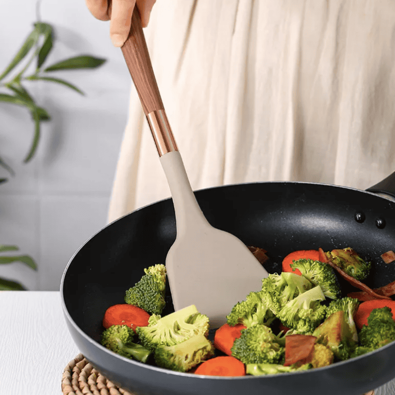 Juego de utensilios de cocina de silicona de 10 piezas – Resistente al calor y apto para el uso diario