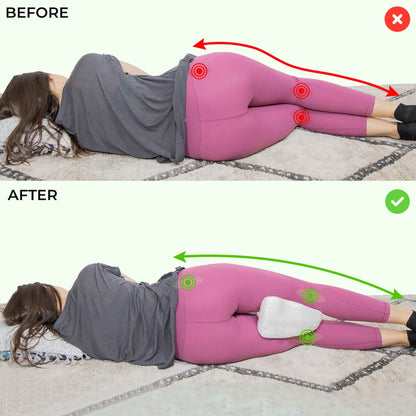 Knee Pillow Memory Foam - MEMORY FOAM - FOR BACK DISCOMFORT, SIDE SLEEPERS & PREGNANCY