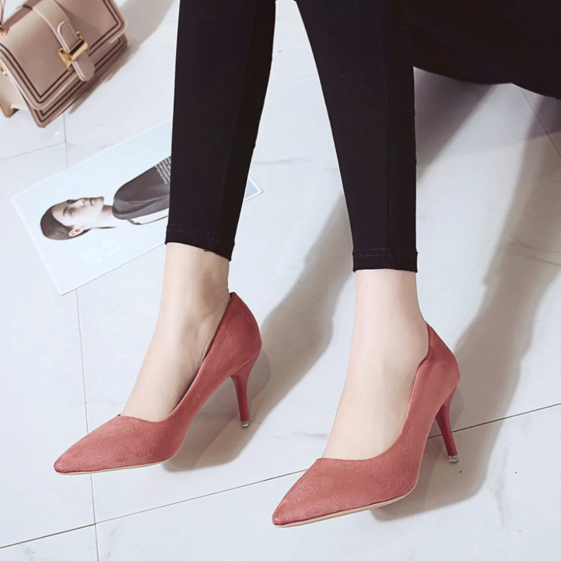 Women's Elegant Pumps - High Heel Leopard Print