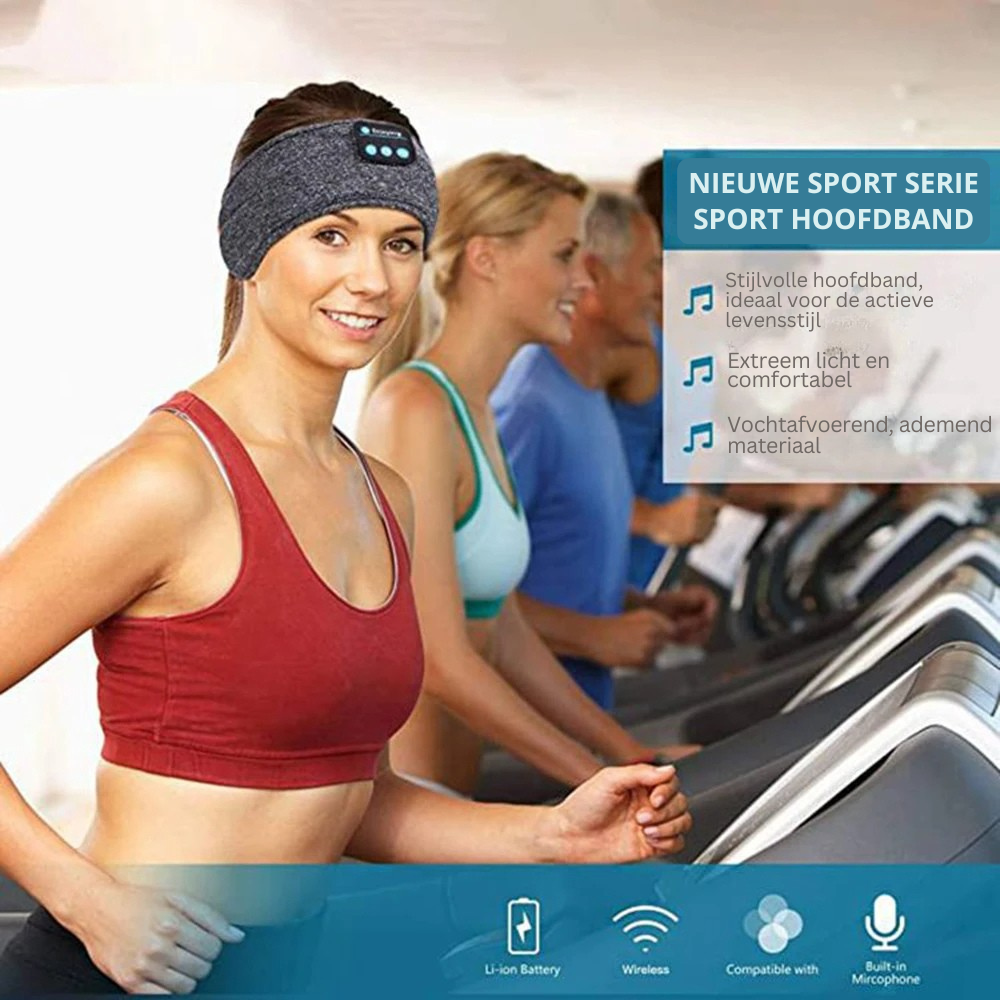 Wireless Bluetooth Sleep Mask Headband with Built-in Headphones