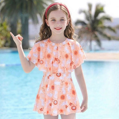 Ensemble de bain pour fille avec jupe, confortable, pour la plage et la piscine