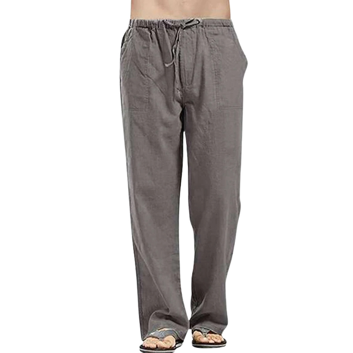 Lightweight Linen Men's Trousers with Oversized Fit