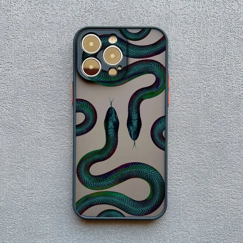 Cover per telefono con motivo a serpente – Design sottile e ammortizzante