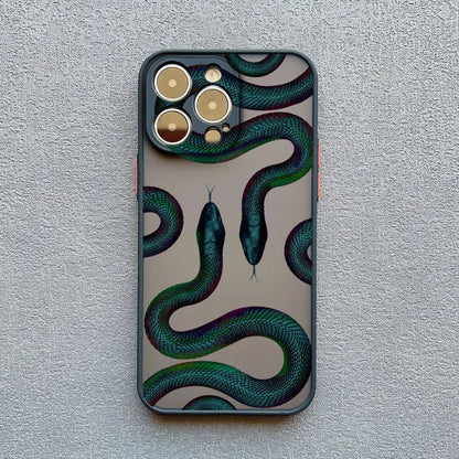 Cover per telefono con motivo a serpente – Design sottile e ammortizzante