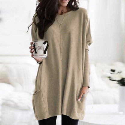 Ladies' Sweater Dress with Pockets