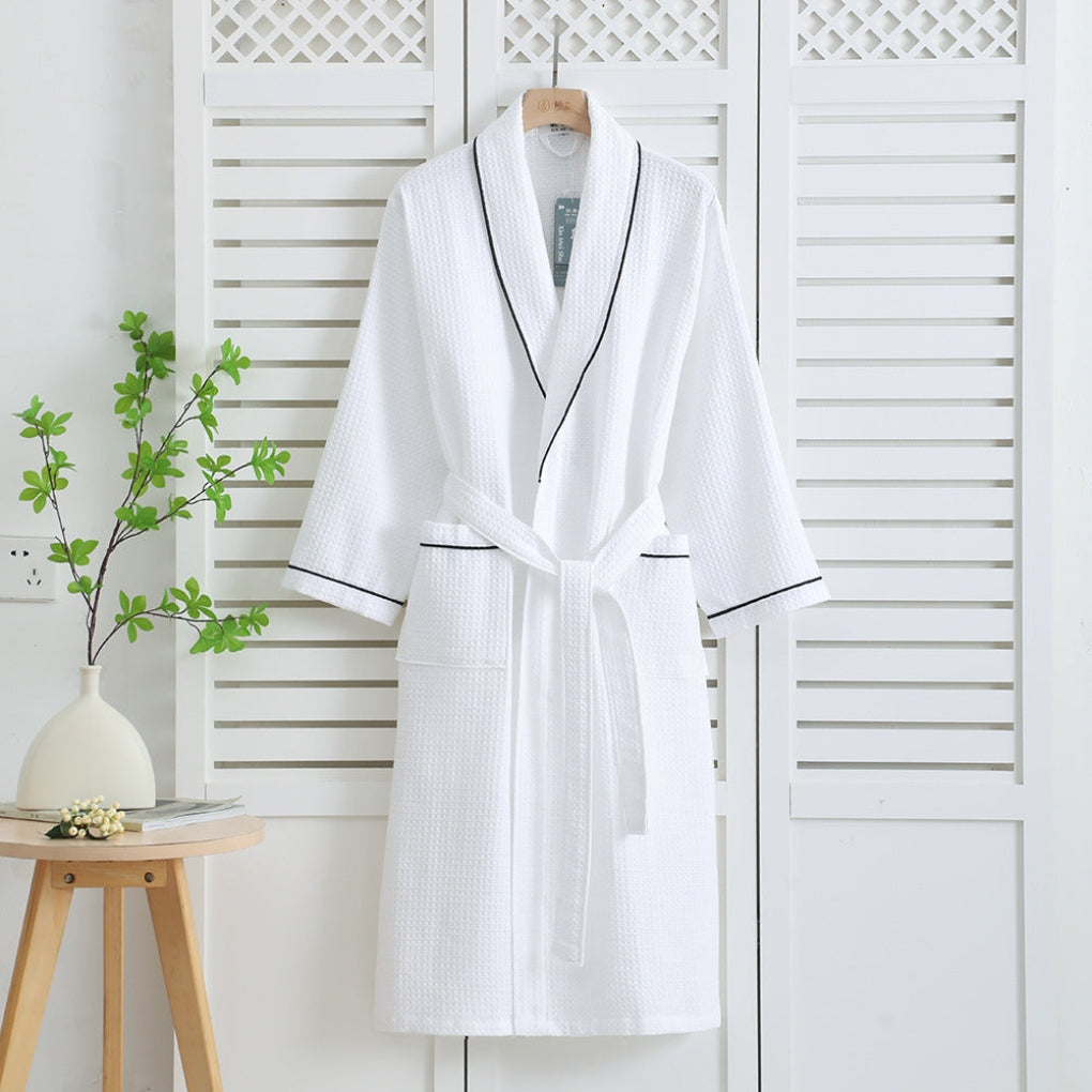 Lightweight kimono 100% cotton waffle bathrobe