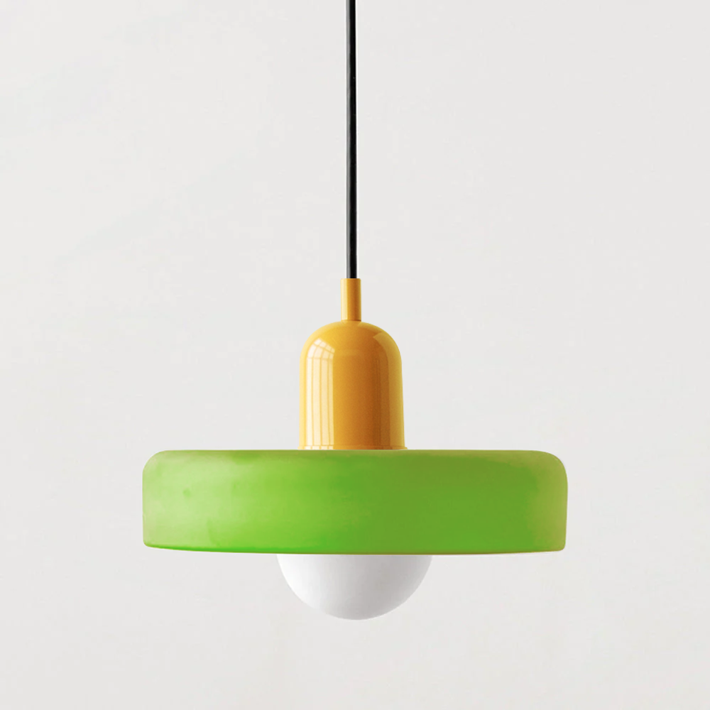ColorLoop-Pendelleuchte – Künstlerische Hängelampe im Bauhaus-Stil mit warmem Licht
