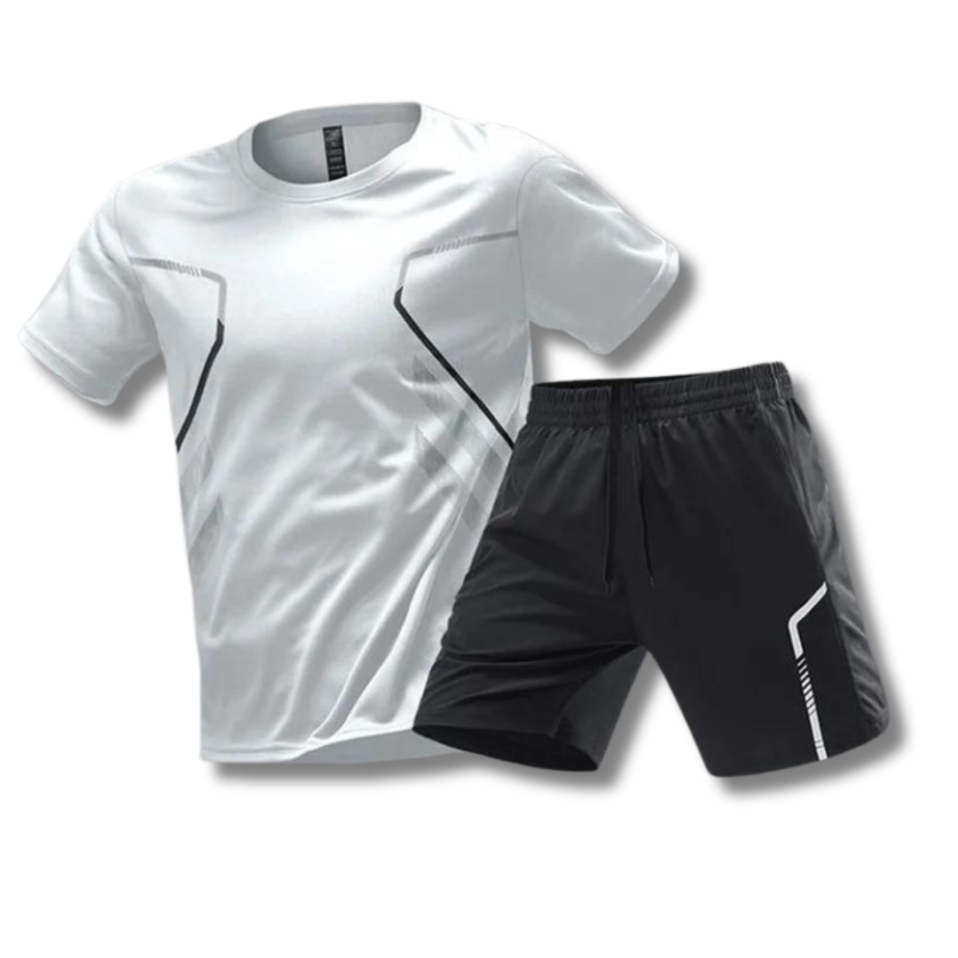 Conjunto de roupa desportiva para homem – calções e t-shirt
