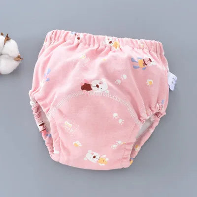 Reusable Baby Nappy Pants with Waterproof 6-Layer Crotch