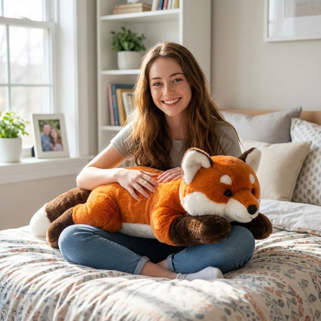 Zachte knuffel in de vorm van een dier, langwerpig voor comfort en ontspanning