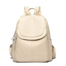 Leather sturdy backpack for women - Xeres