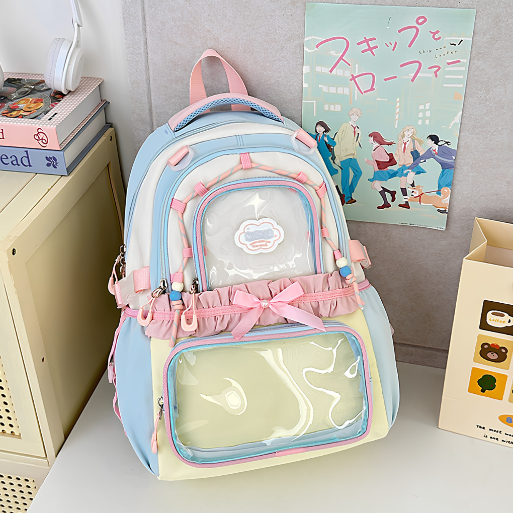 Semi-Transparent PVC Backpack for Women