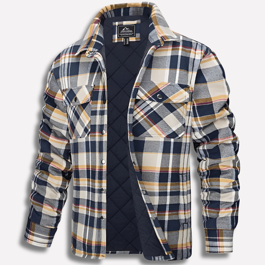 Camisa de franela de leñador hecha de algodón comprobado