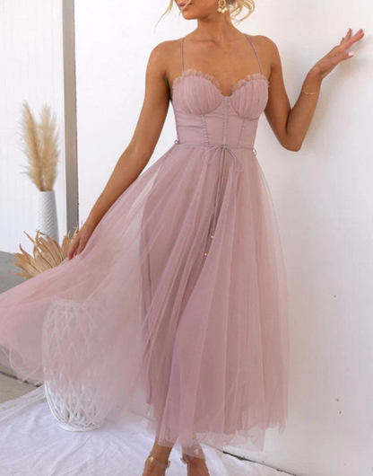 Sleeveless Maxi Dress with V-Neck