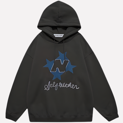 Felpa con cappuccio oversize da donna con grafica