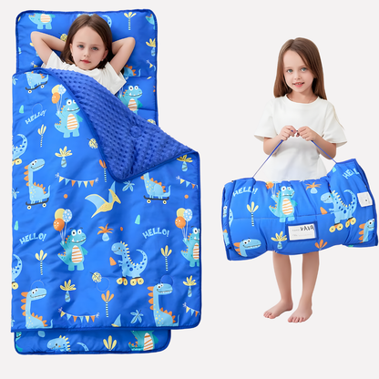 Toddler Nap Mat with Pillow and Blanket