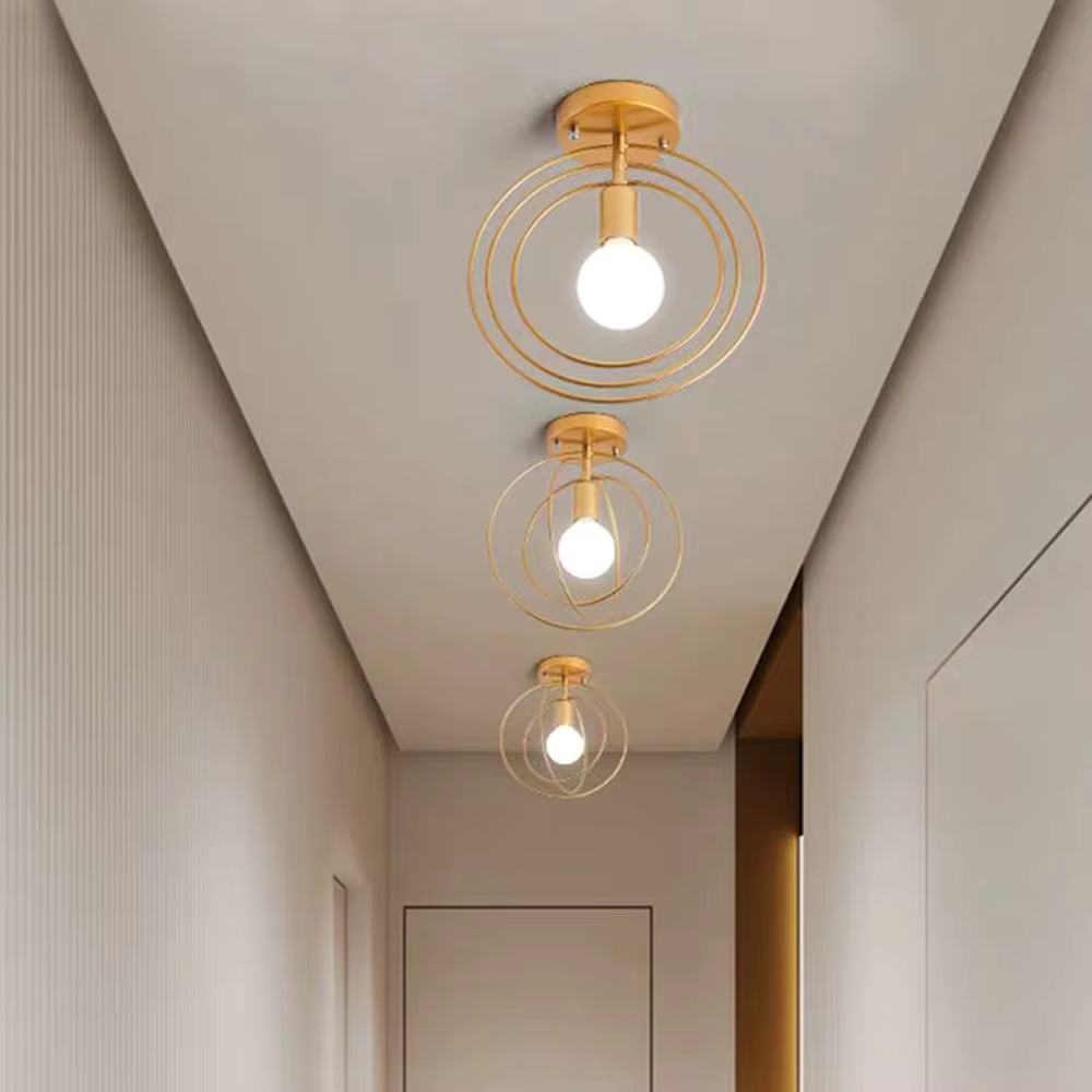 Luxury Gold Ring Ceiling Lamp