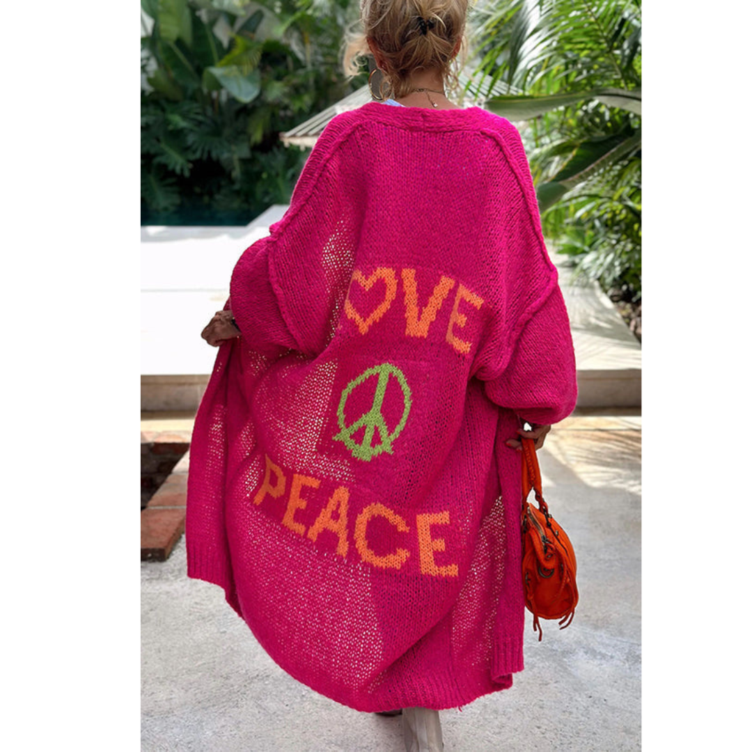 Stylish Peace Cardigan for Women - Ibiza