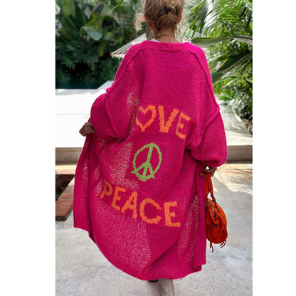 Stylish Peace Cardigan for Women - Ibiza