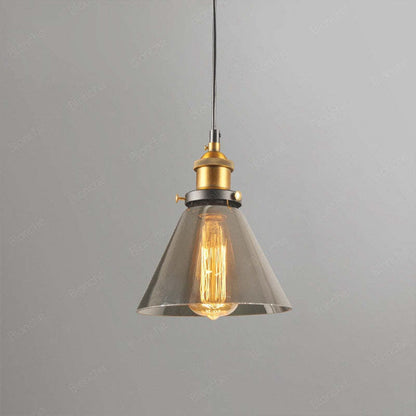 Vintage Industrial Pendant Light – Glass & Metal