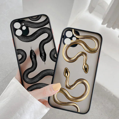 Cover per telefono con motivo a serpente – Design sottile e ammortizzante