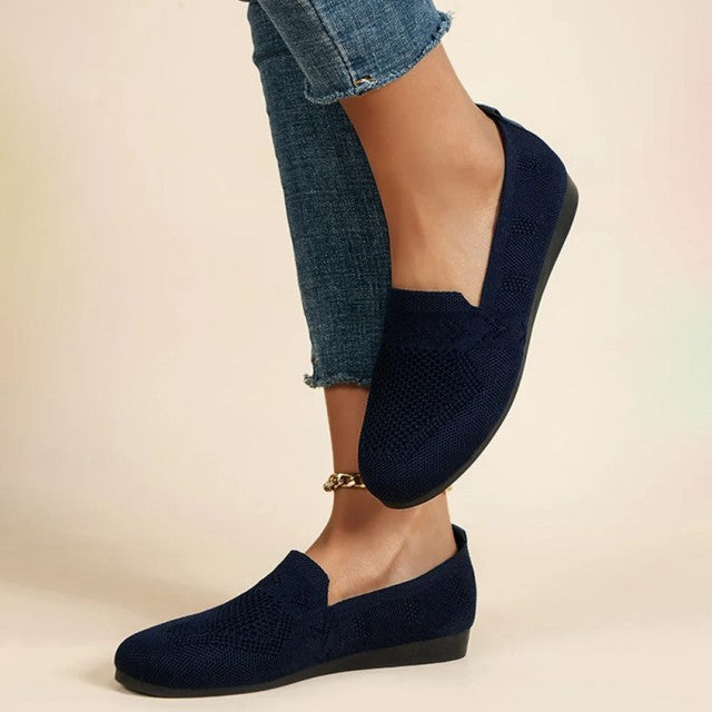 Sapatos leves sem atacadores para senhora, com malha respirável