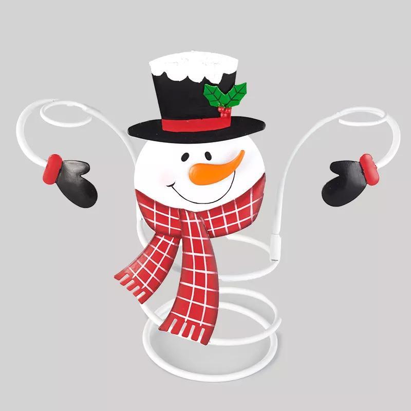 Festive Cheers Wine Glass Holder – Santa & Snowman Design for Festive Tables