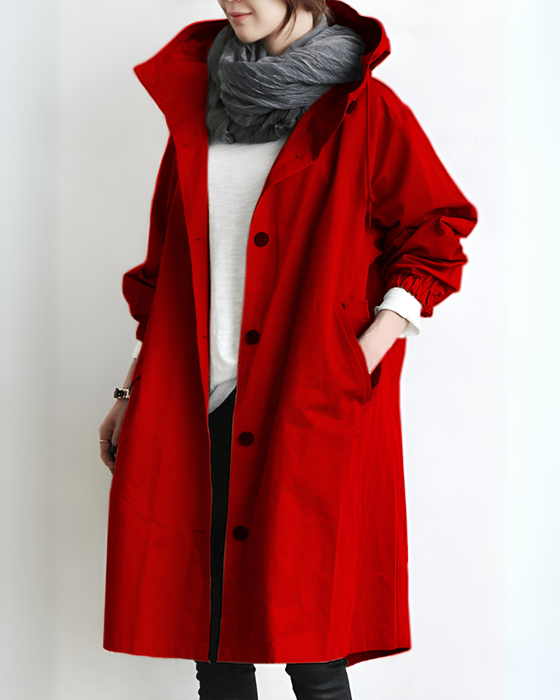 Classic Trench Coat with Hood