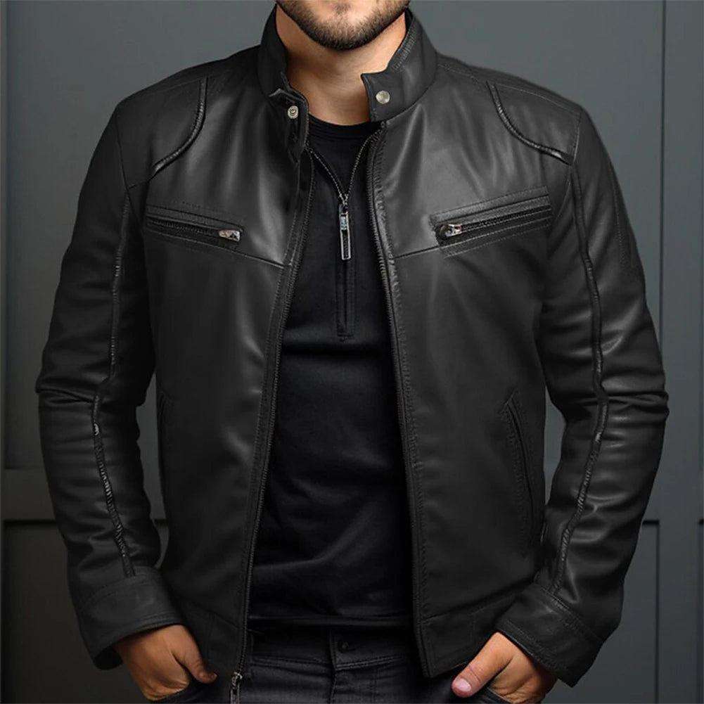 Stilvolle Retro-Motorradjacke für Herren