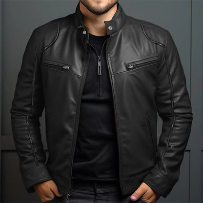 Stilvolle Retro-Motorradjacke für Herren
