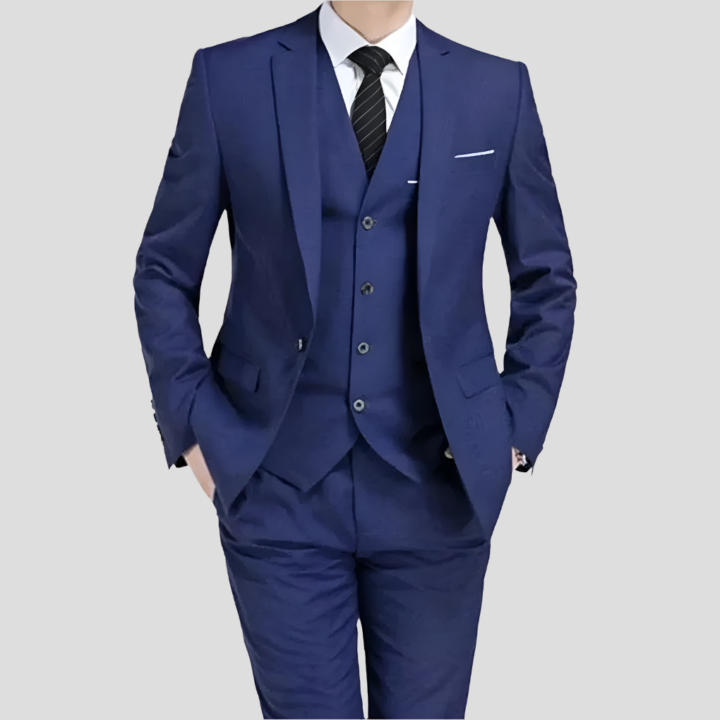 Black Three-Piece Suit for Men